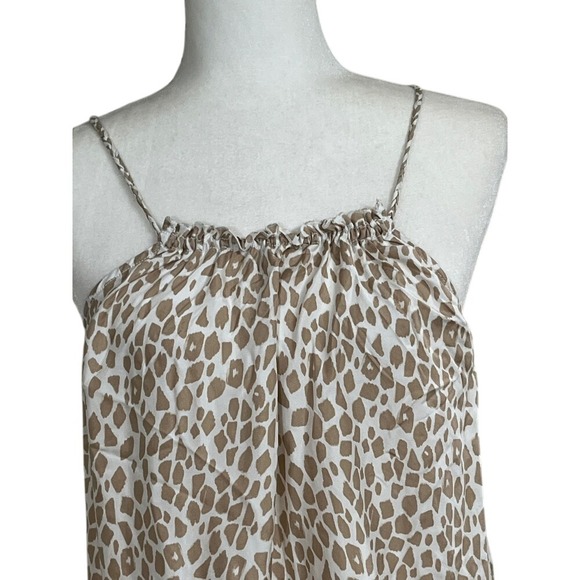 Unsubscribed XS Trapeze‎ Sundress Silk Animal Print Sleeveless Criss Cross Back - Picture 10 of 11